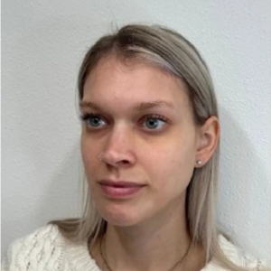 a woman with blonde hair